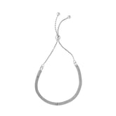 Sterling Silver Square Box Design Adjustable Bolo Friendship Bracelet , 9.25" fine designer jewelry for men and women